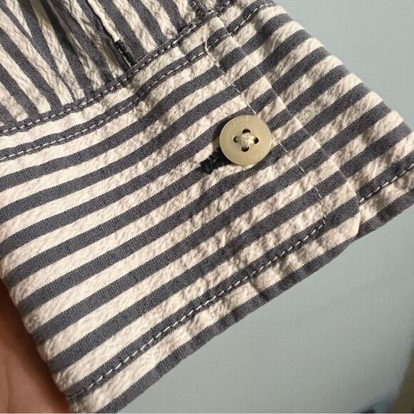 Vineyard Vines Blue & White Striped Button Blouse Front Size 4 - Picture 12 of 14